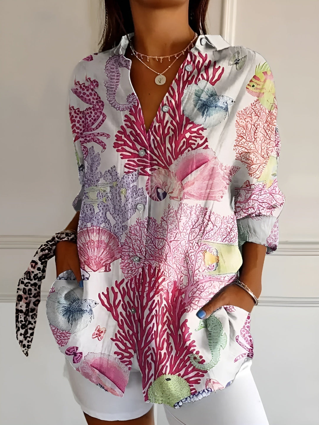 Julia – Soft Bloom Everyday Blouse | Pink / S | Toronty Ottawa