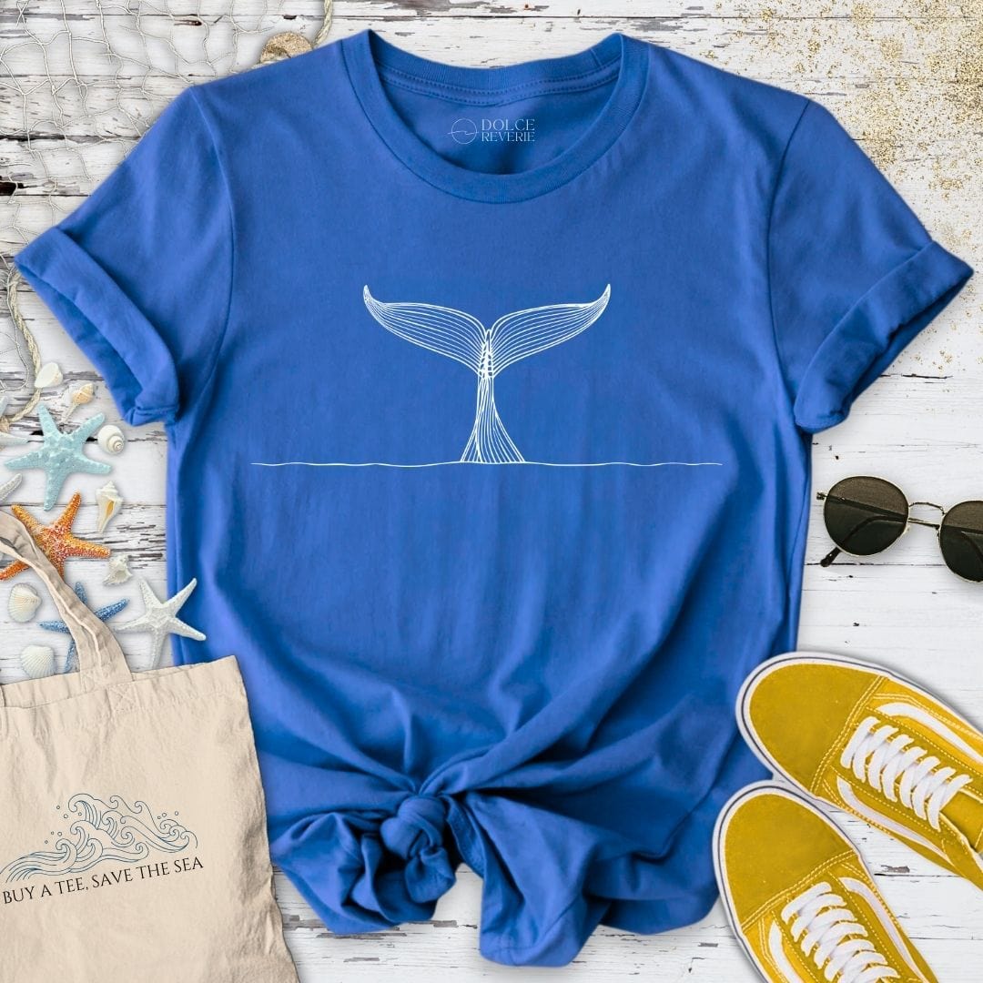AquaTail™ Unisex Whale Line-Art T-Shirt