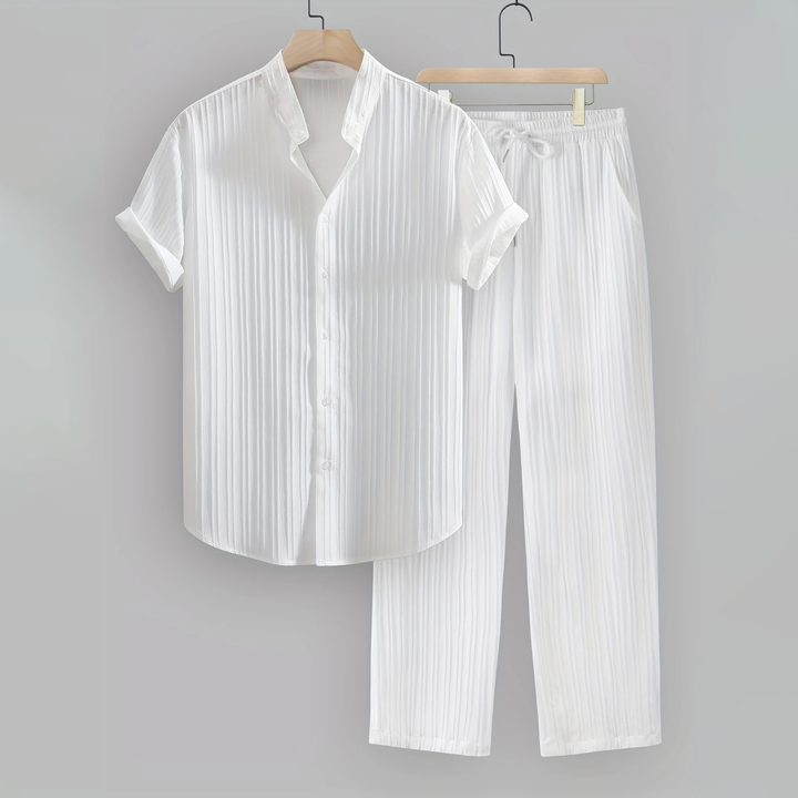 Varella™ | Men’s Striped Lounge Set | White / S | Toronty Ottawa