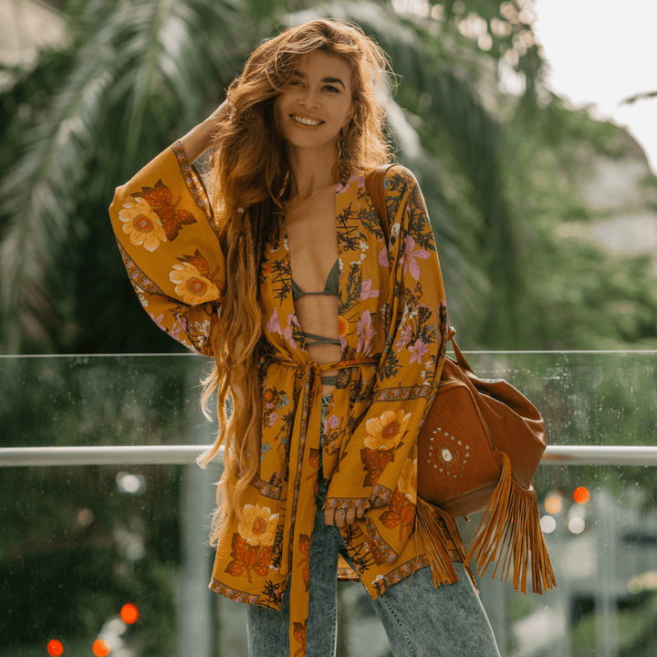 Nomada™ Kimono – Bohemian Ease, Adventure Ready | Yellow / S | Toronty Ottawa