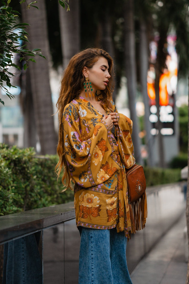 Nomada™ Kimono – Bohemian Ease, Adventure Ready | Yellow / S | Toronty Ottawa